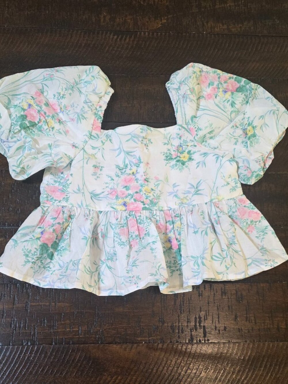 Janie and Jack Floral Toddler Girl Blouse Size 3